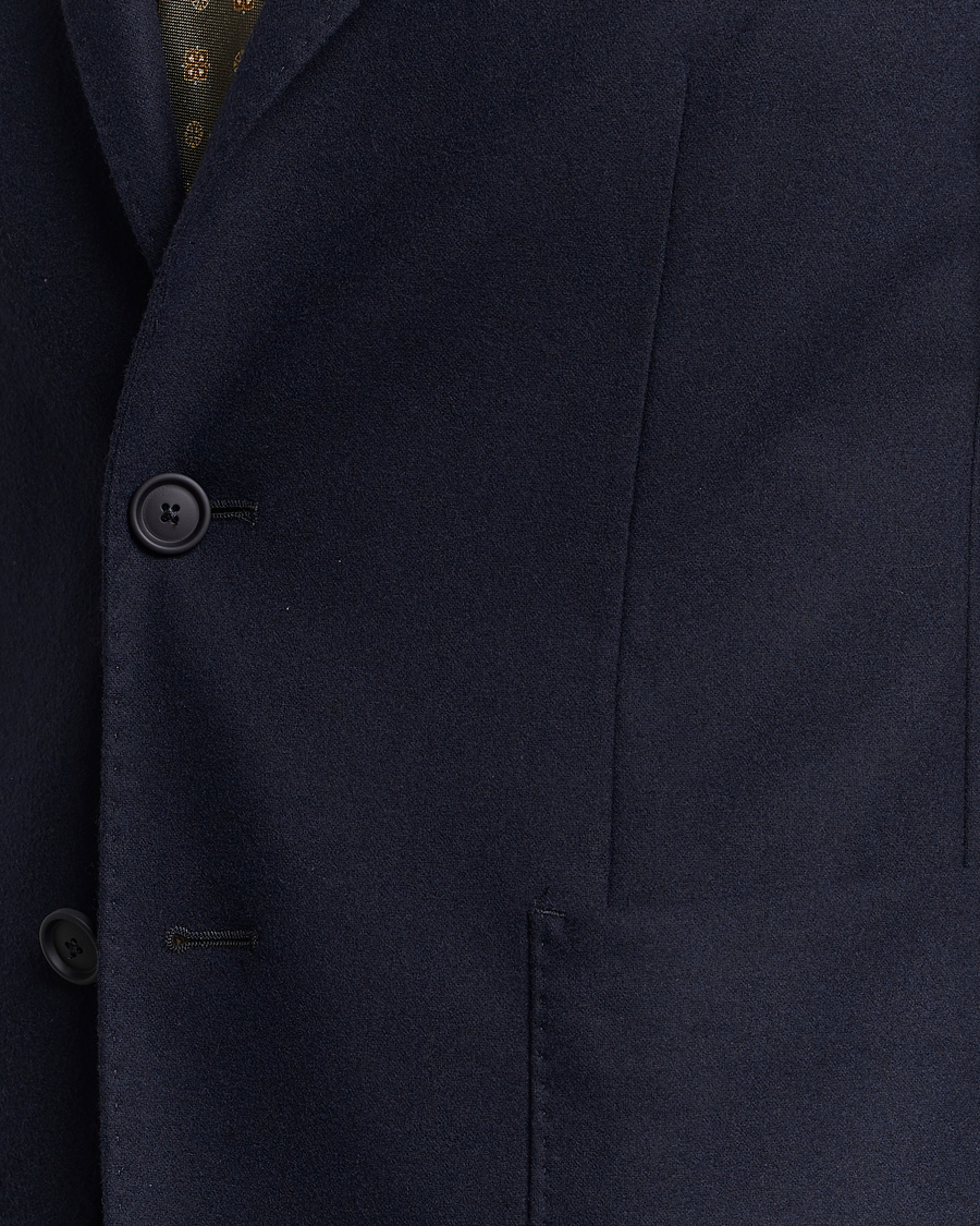 Herre | Dressjakker | BOSS BLACK | Hanry Tech Flannel Blazer Dark Blue