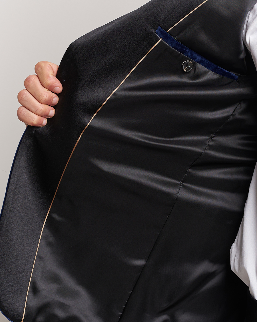 Herre | Dressjakker | BOSS BLACK | Hutson Velvet Tuxedo Blazer Dark Blue