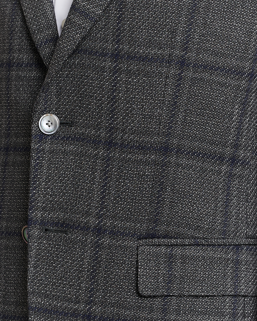 Herre | Dressjakker | BOSS BLACK | Hutson Checked Wool Blazer Dark Grey