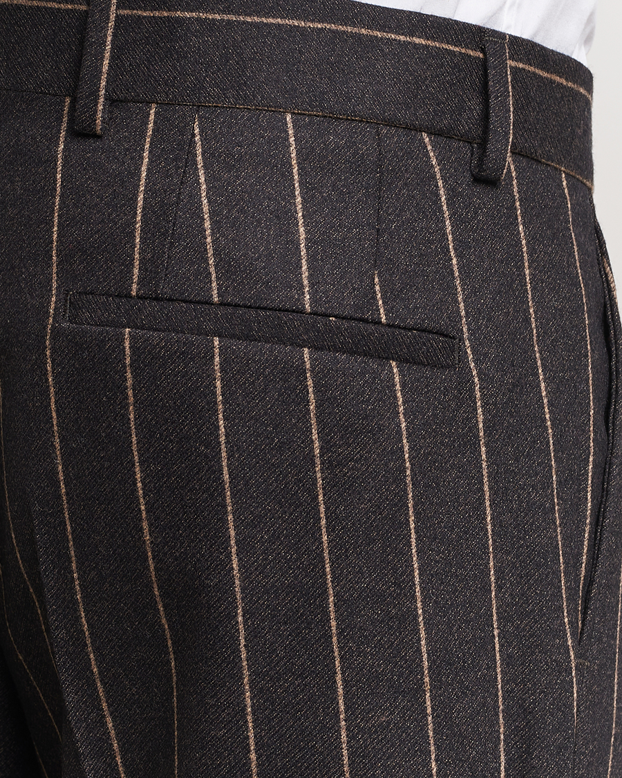 Herre | Dresser | BOSS BLACK | Huge Double Breasted Pinstripe Suit Dark Brown