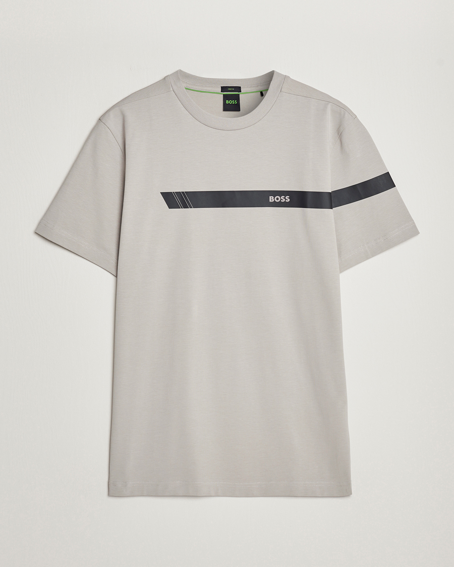 Herre |  | BOSS GREEN | Logo Crew Neck T-Shirt Open Grey
