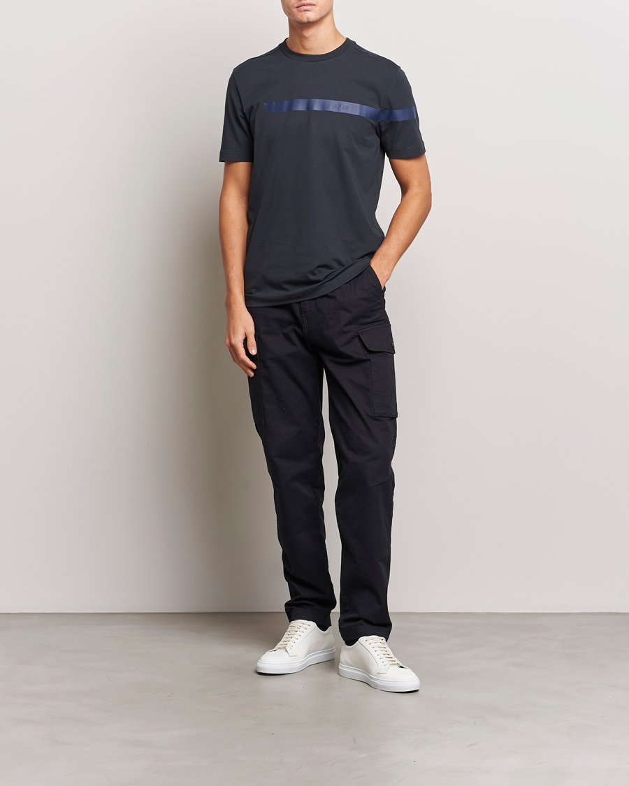 Herre | T-Shirts | BOSS GREEN | Logo Crew Neck T-Shirt Dark Blue