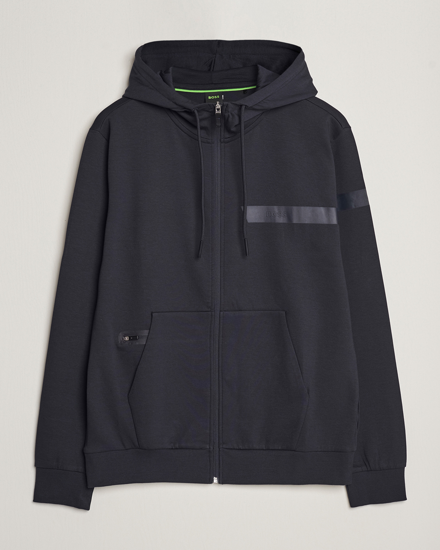 Herre | | BOSS GREEN | Saggy Full Zip Hoodie Dark Blue