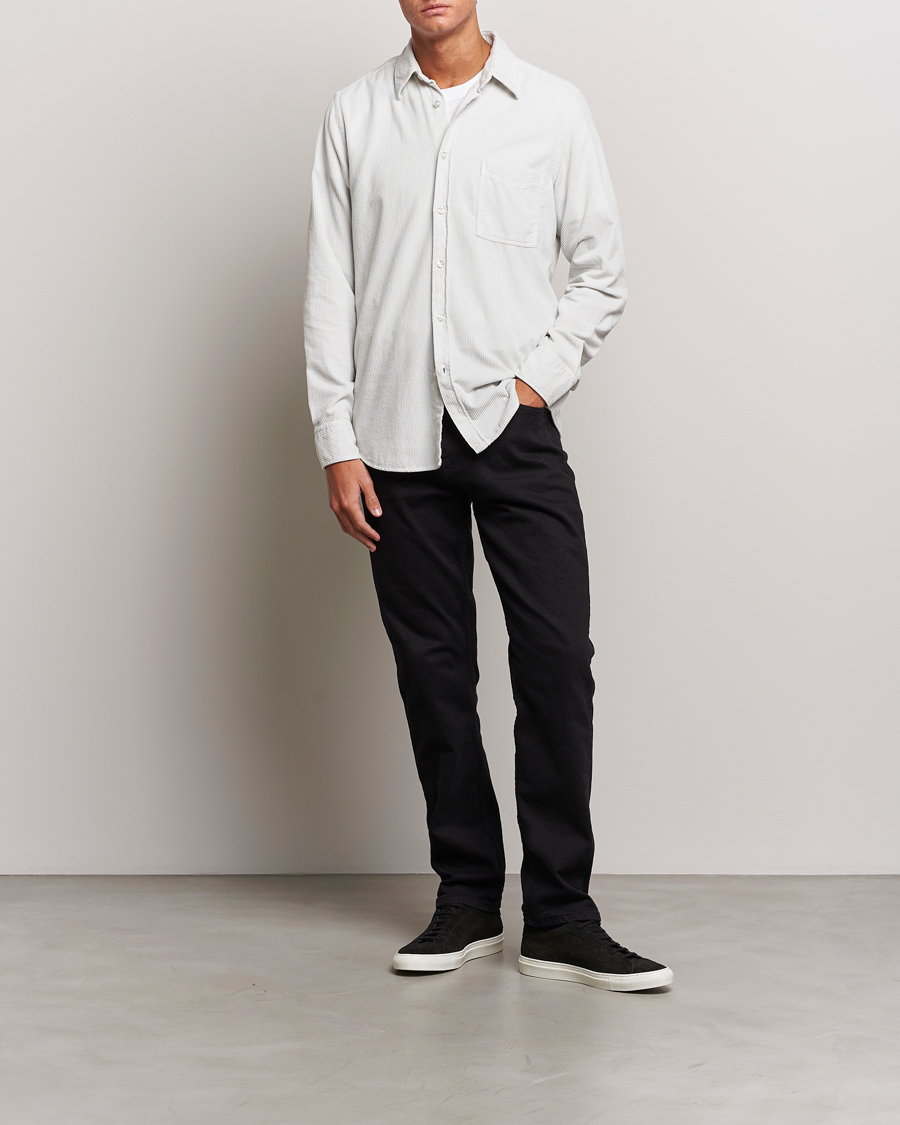 Herre | Skjorter | BOSS ORANGE | Relegant Corduroy Shirt Light Grey