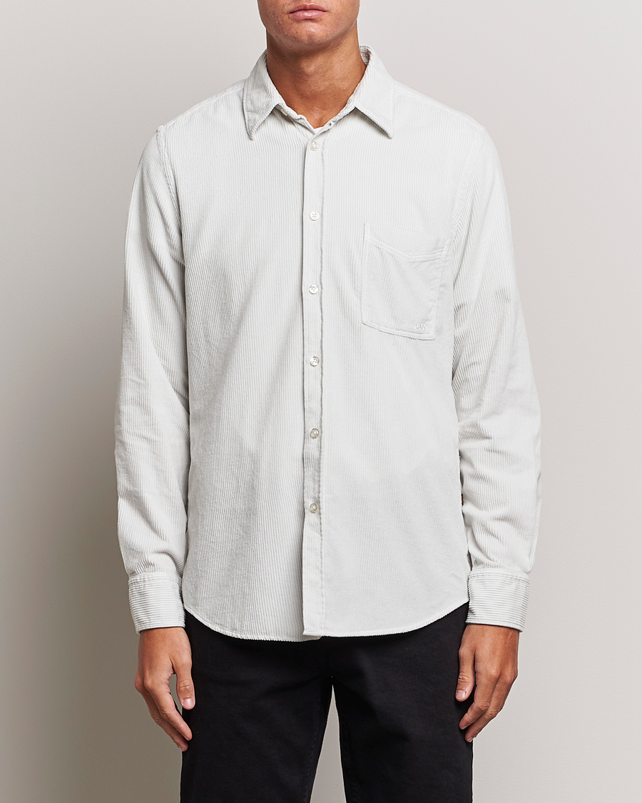 Herre | Skjorter | BOSS ORANGE | Relegant Corduroy Shirt Light Grey