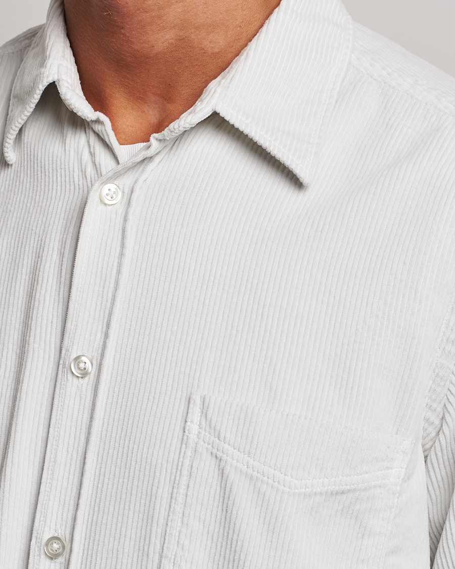 Herre | Skjorter | BOSS ORANGE | Relegant Corduroy Shirt Light Grey