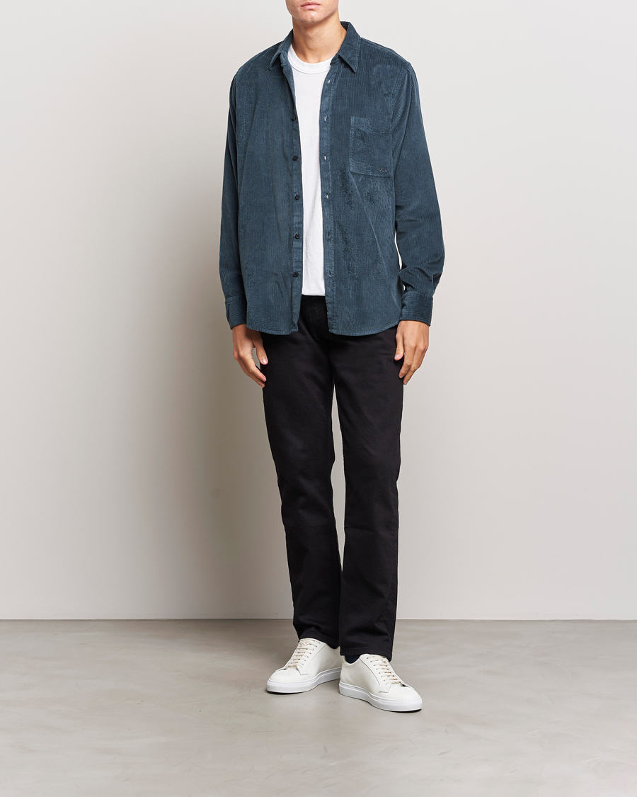 Herre | Skjorter | BOSS ORANGE | Relegant Corduroy Shirt Open Green