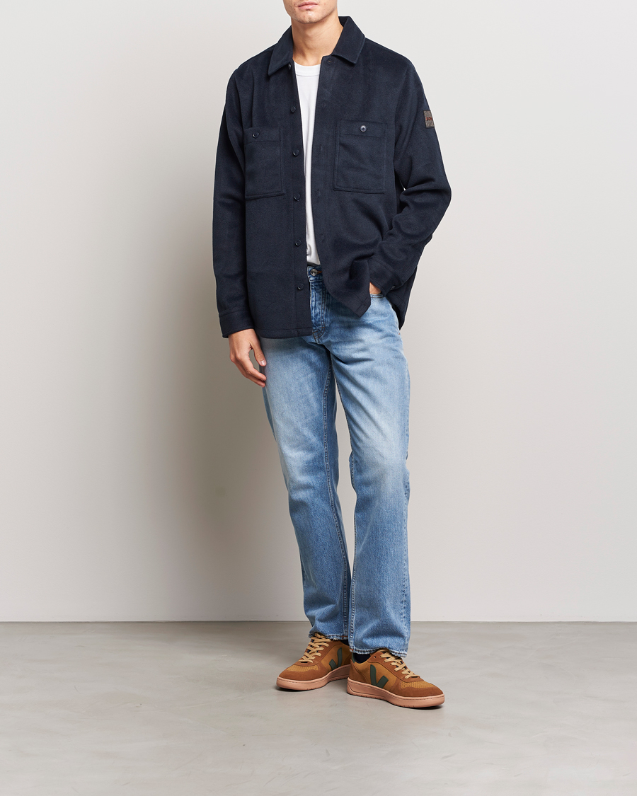 Herre | Skjorter | BOSS ORANGE | Locky Overshirt Dark Blue