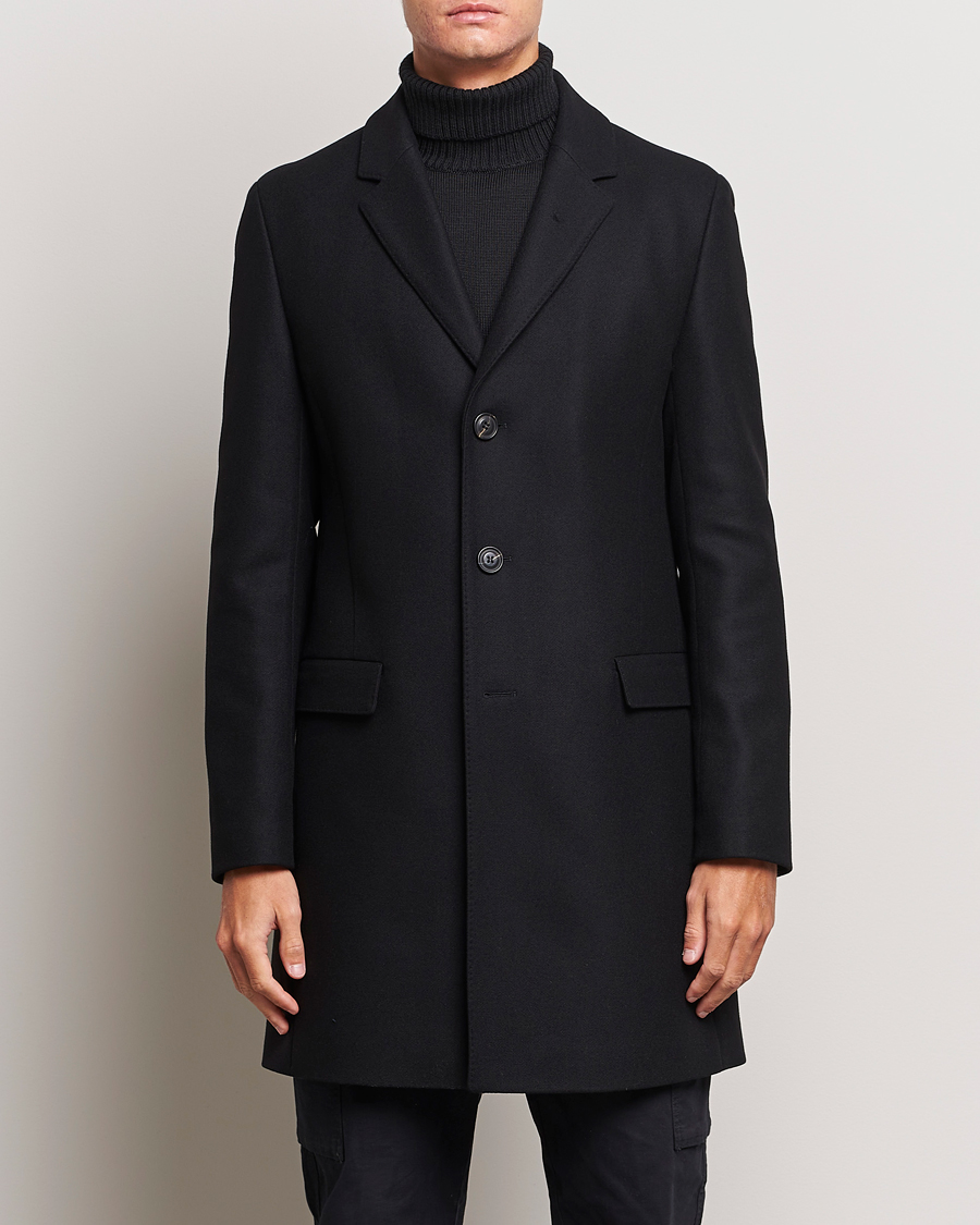 Herre | HUGO | HUGO | Migor Wool Coat Black