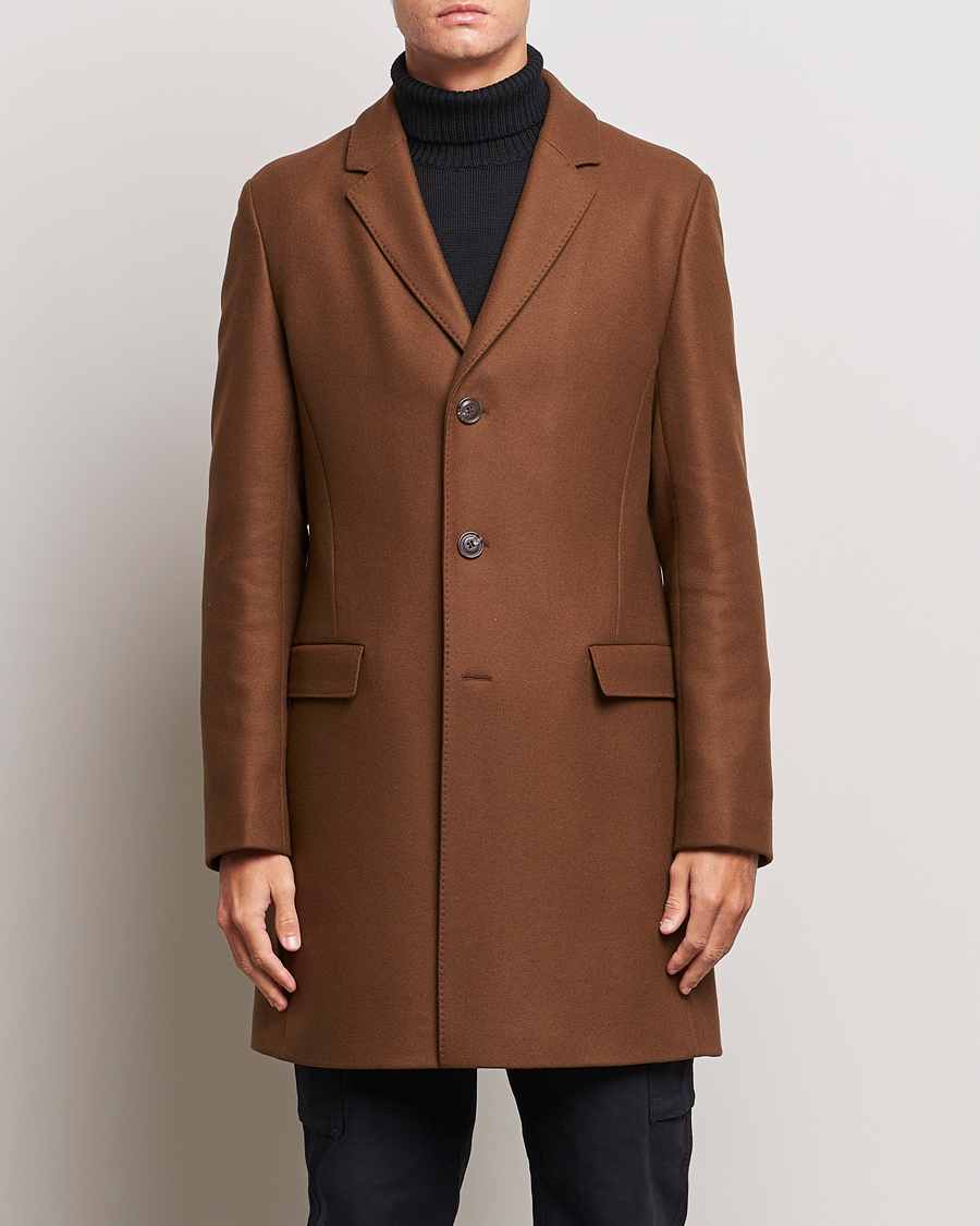 Herre | HUGO | HUGO | Migor Wool Coat Rust