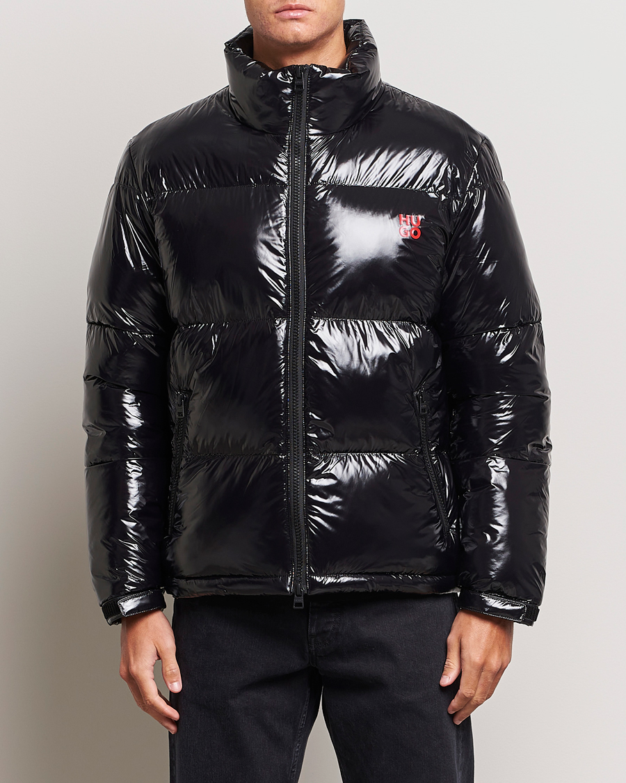 Herre | Moderne jakker | HUGO | Biron Glossy Down Jacket Black