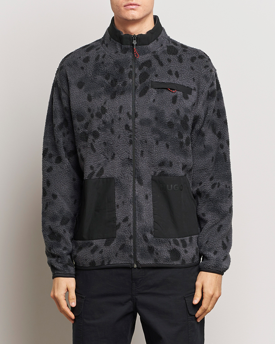 Herre |  | HUGO | Deleriac Teddy Full Zip Dark Grey