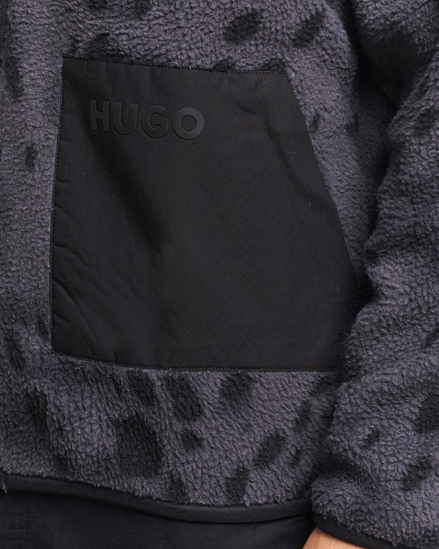 Herre | Gensere | HUGO | Deleriac Teddy Full Zip Dark Grey