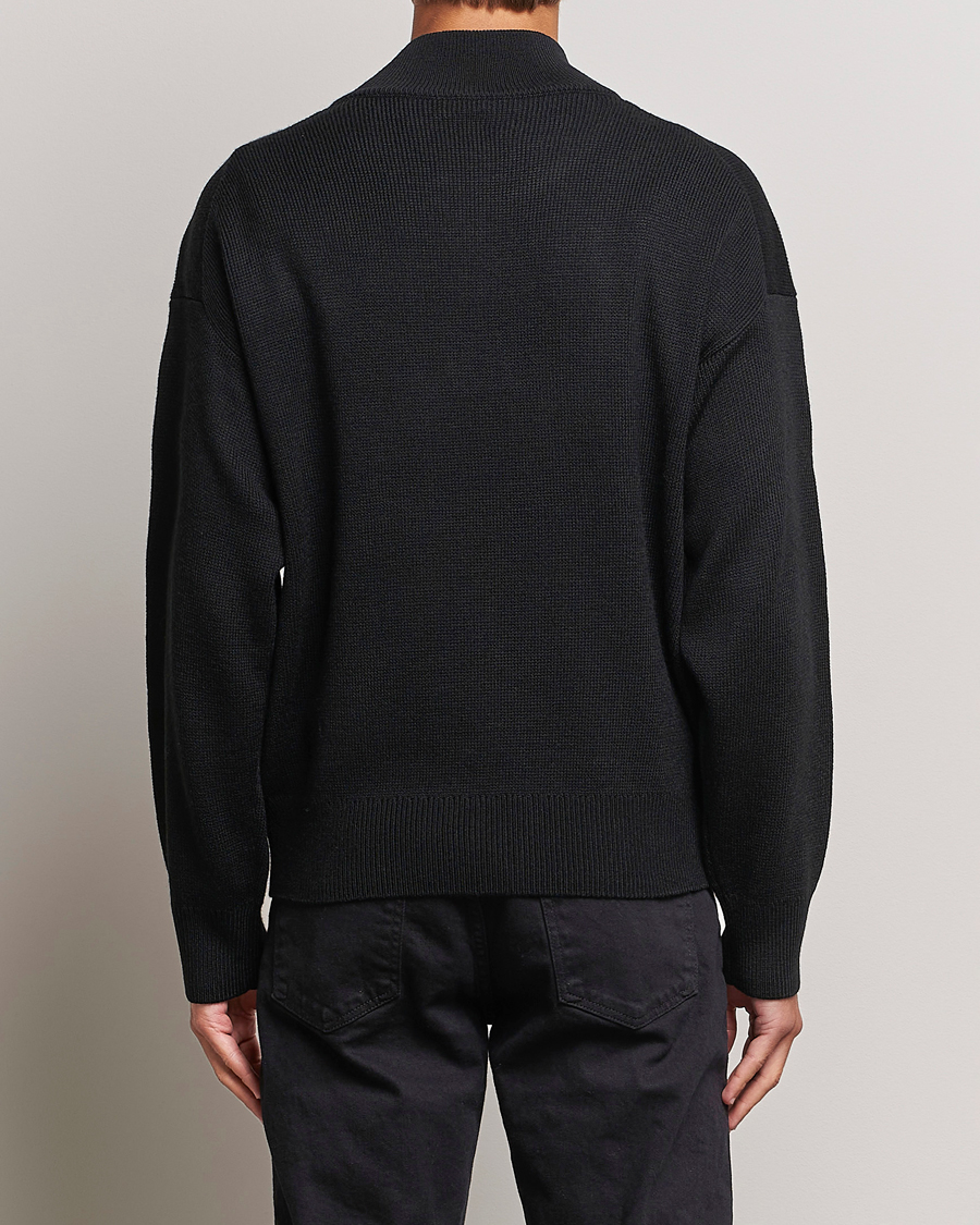 Herre | Gensere | HUGO | Sonel Knitted Half Zip Black