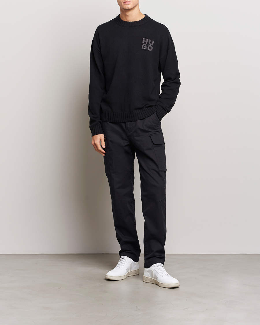 Herre | Gensere | HUGO | San Cassio Knitted Sweater Black
