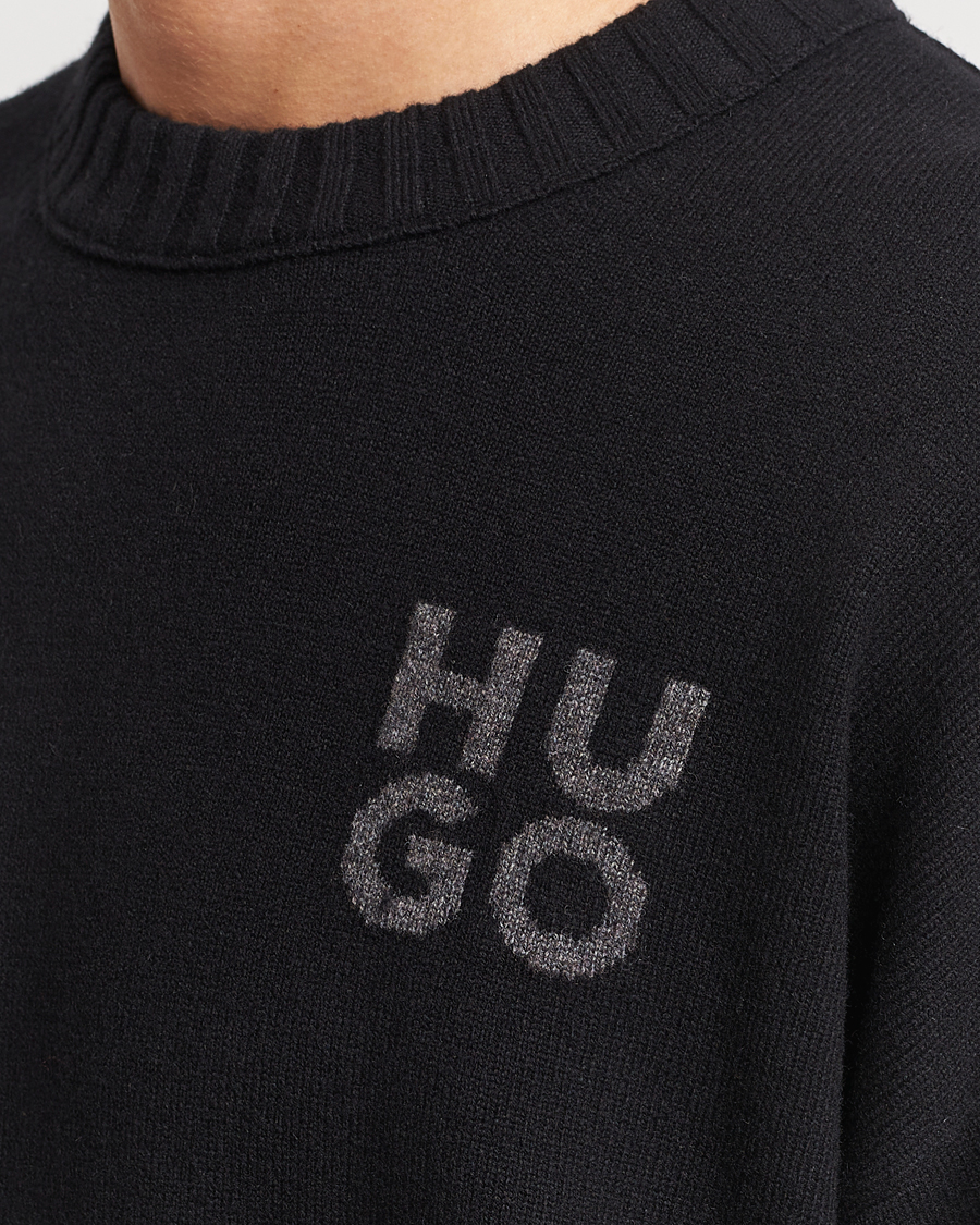 Herre | Gensere | HUGO | San Cassio Knitted Sweater Black