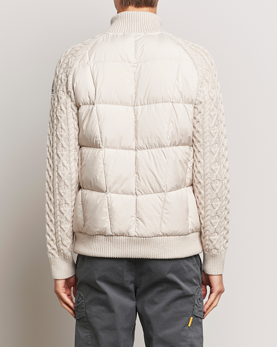 Herre | Jakker | Parajumpers | Great Aran Knitted Hybrid Jacket Bone