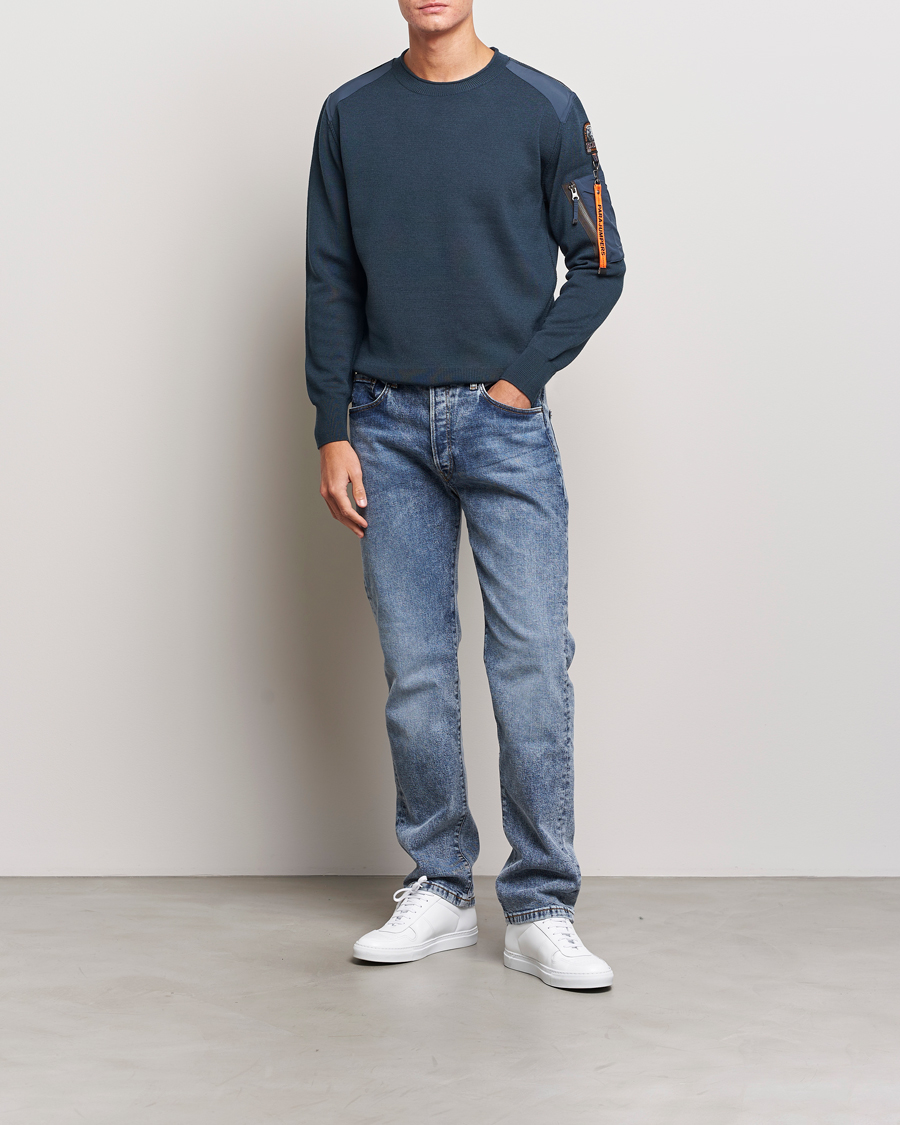 Herre | Gensere | Parajumpers | Braw Rescue Knitted Crew Neck Dark Avio