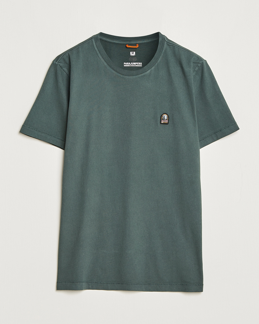 Herre | T-Shirts | Parajumpers | Patch Crew Neck T-Shirt Green Gables