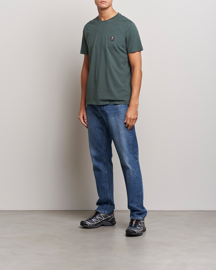 Herre | T-Shirts | Parajumpers | Patch Crew Neck T-Shirt Green Gables