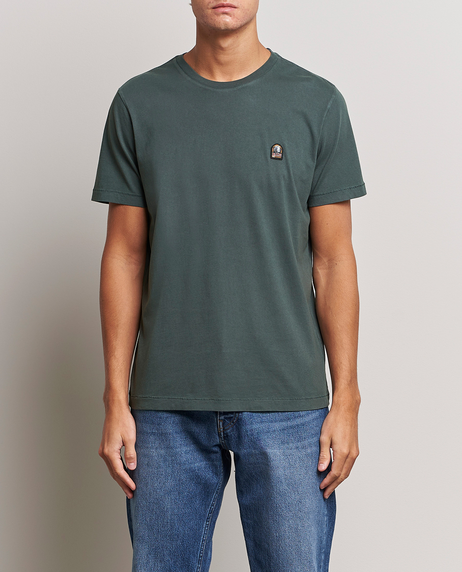 Herre | T-Shirts | Parajumpers | Patch Crew Neck T-Shirt Green Gables