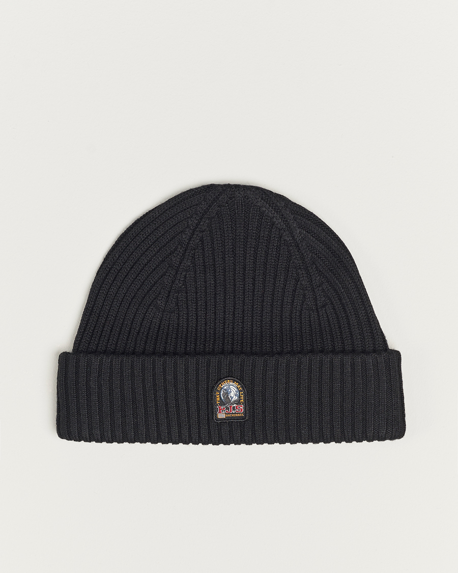Herre | Parajumpers Ribbed Hat Black | Parajumpers | Ribbed Hat Black