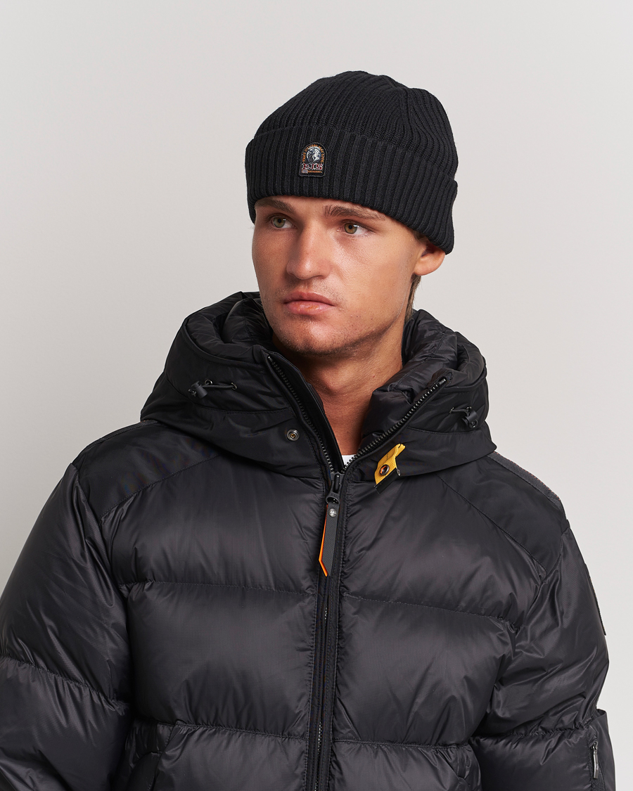 Herre | Parajumpers Ribbed Hat Black | Parajumpers | Ribbed Hat Black