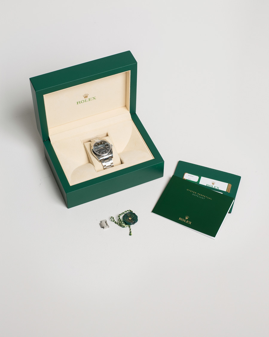 Herre | Rolex Pre-Owned Datejust 116200 Oystert Perpetual Steel Black Steel Black | Rolex Pre-Owned | Datejust 116200 Oystert Perpetual Steel Black Steel Black