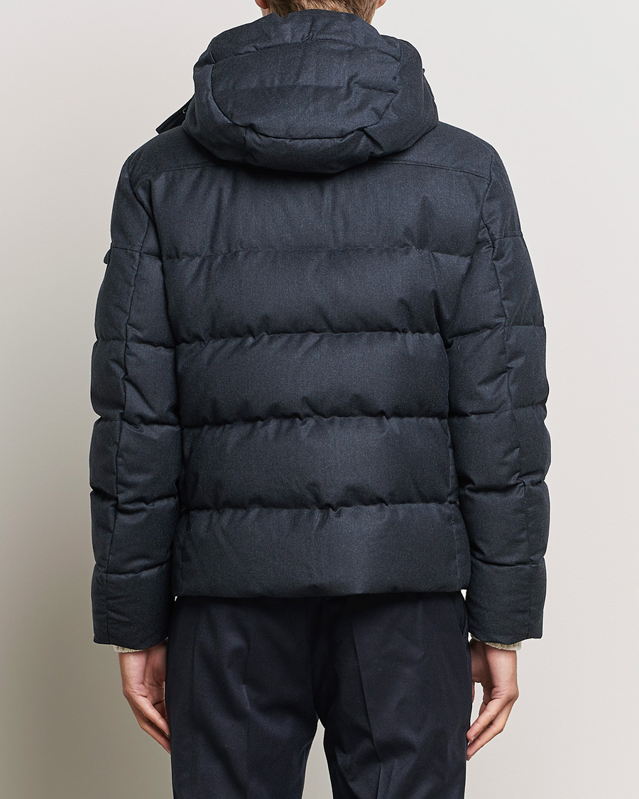 Herre | Jakker | MooRER | Brett Wool/Cashmere Hooded Jacket Blue Grey