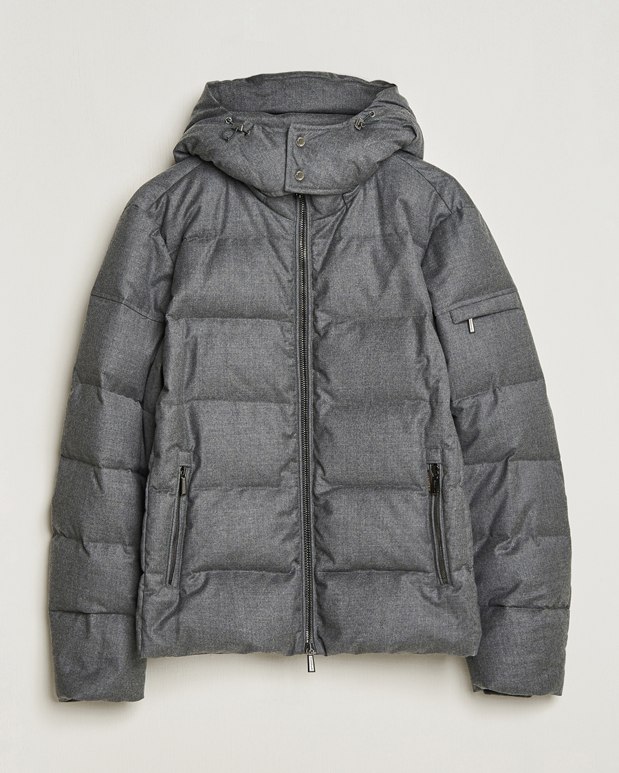 Herre | Jakker | MooRER | Brett Wool/Cashmere Hooded Jacket Grey