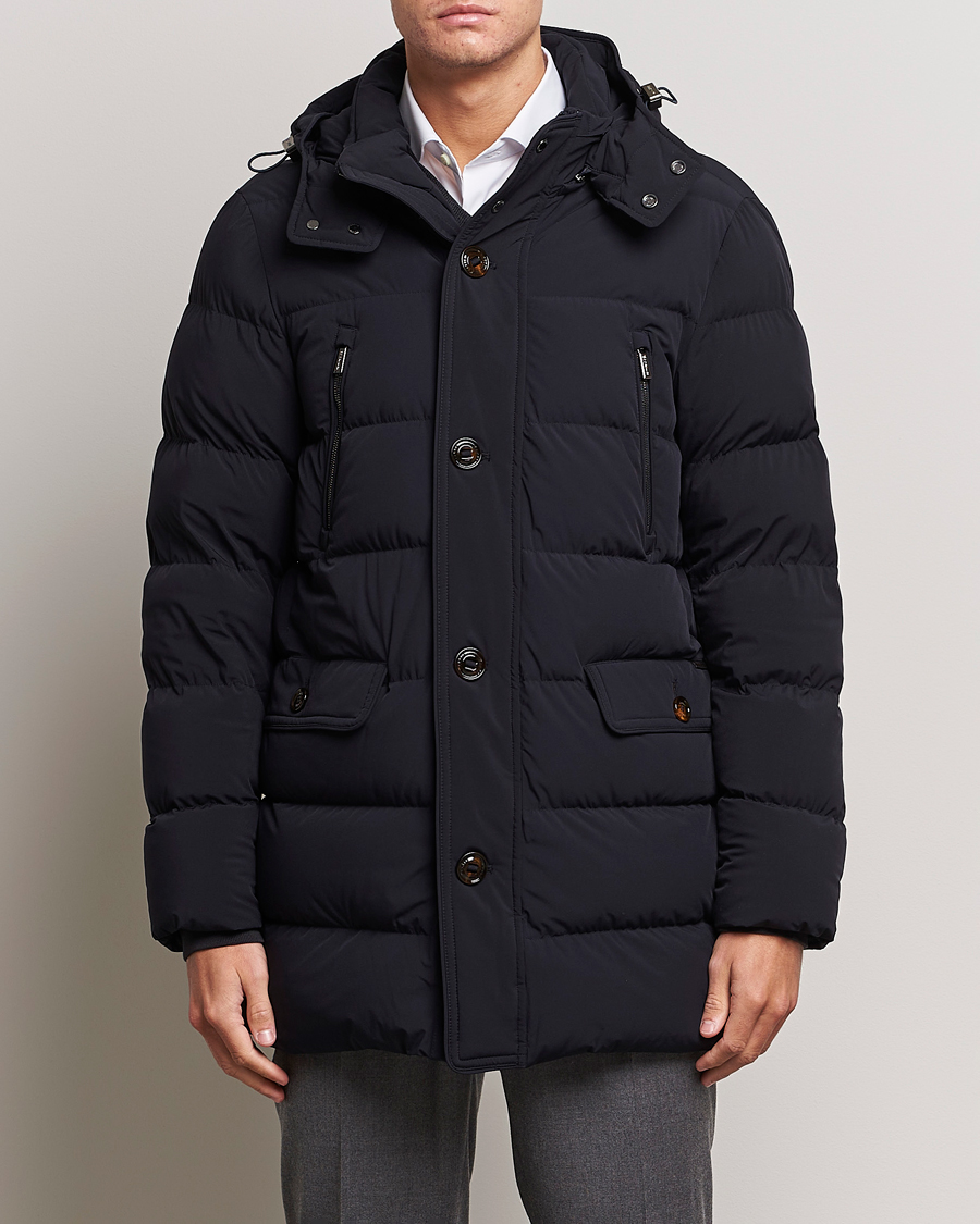 Herre | Jakker | MooRER | Gorner Water resistant Nylon Parka Navy