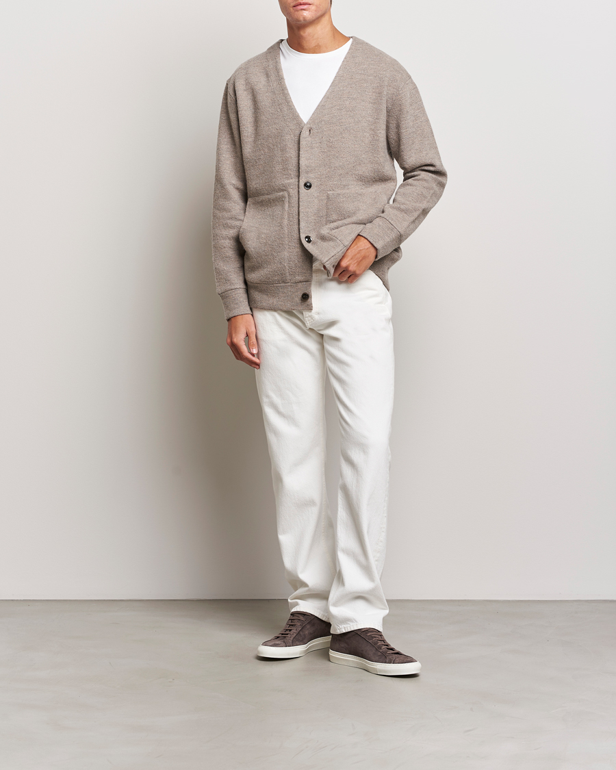 Herre | Gensere | NN07 | Ice Boiled Wool Cardigan Khaki