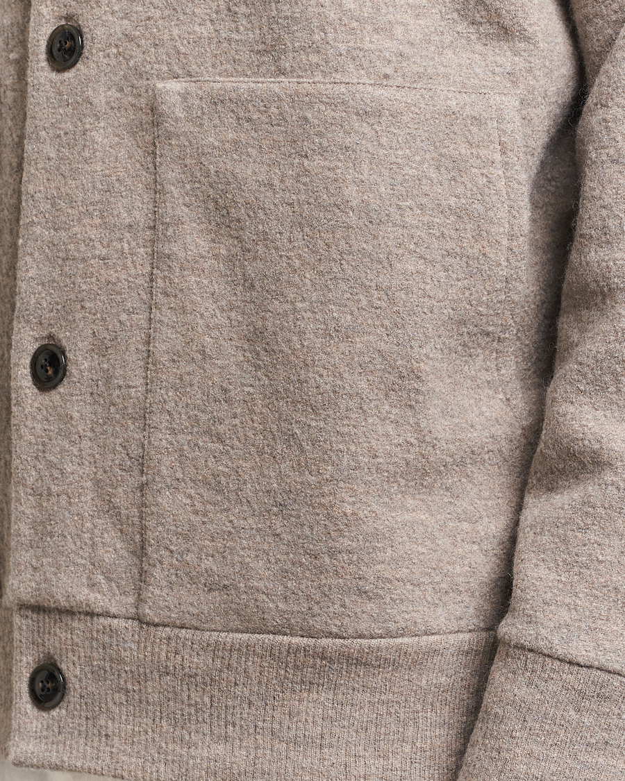 Herre | Gensere | NN07 | Ice Boiled Wool Cardigan Khaki