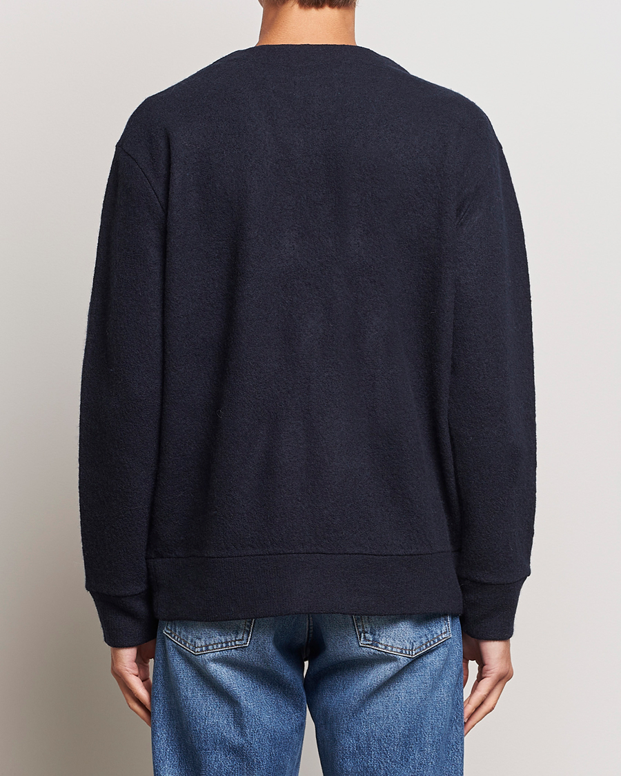 Herre | Gensere | NN07 | Ice Boiled Wool Cardigan Navy Blue