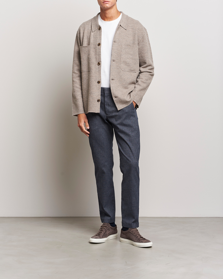 Herre | Gensere | NN07 | Jonas Boiled Wool Cardigan Khaki