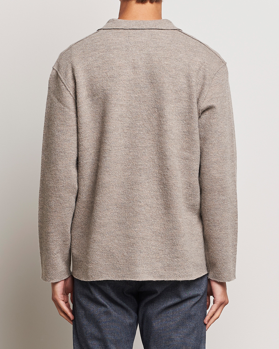 Herre | Gensere | NN07 | Jonas Boiled Wool Cardigan Khaki