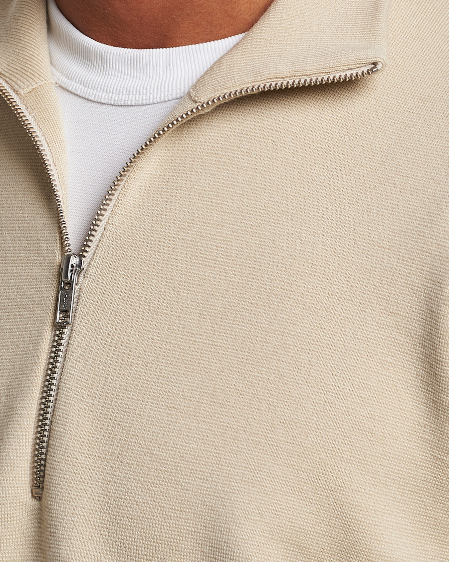 Herre | Gensere | NN07 | Harald Cotton/Modal Half Zip Ecru