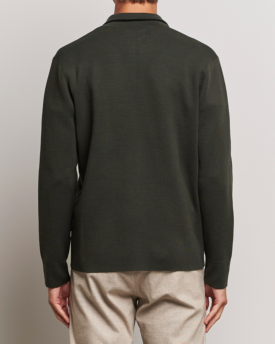 Herre | Gensere | NN07 | Harald Cotton/Modal Half Zip Dark Army