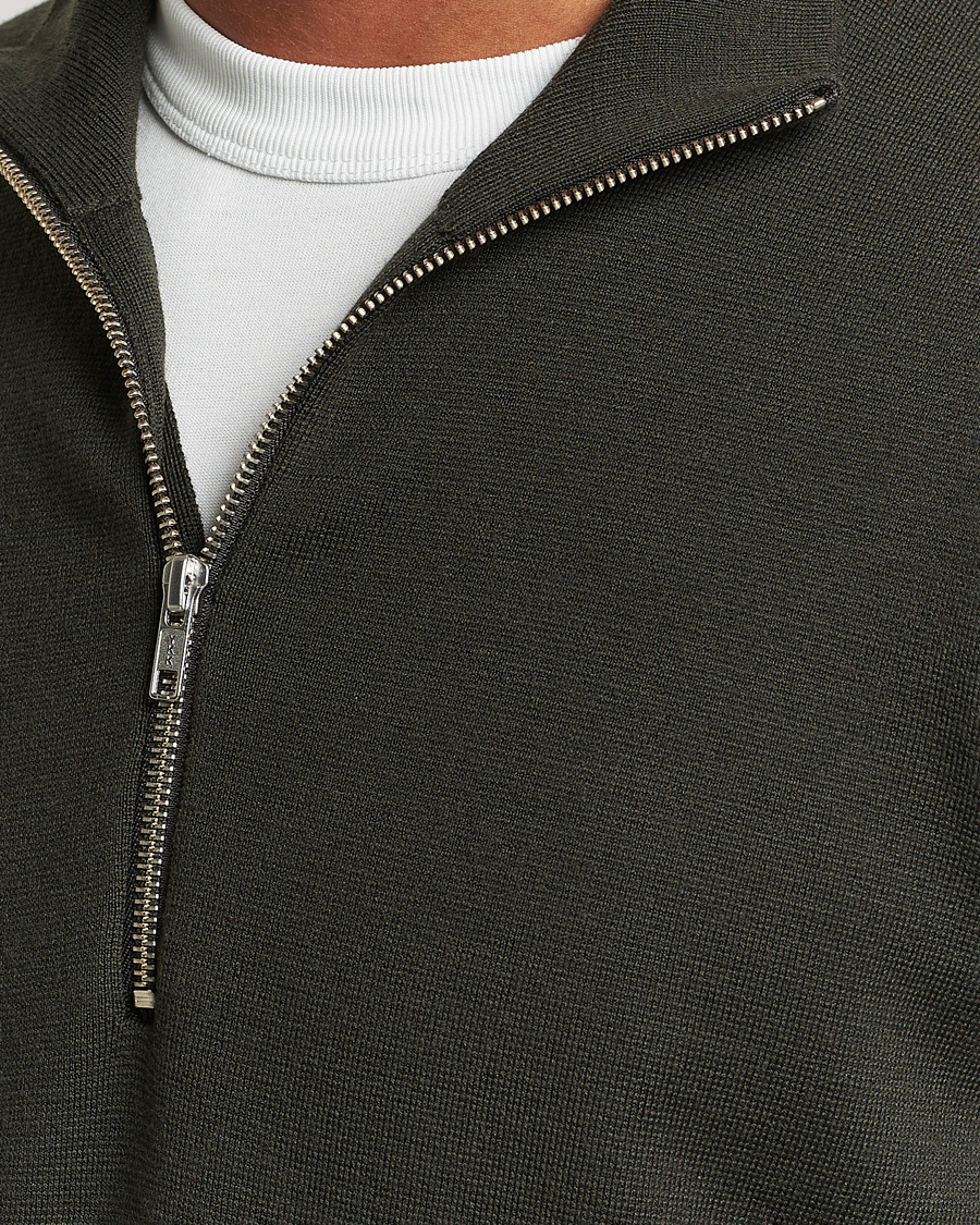 Herre | Gensere | NN07 | Harald Cotton/Modal Half Zip Dark Army