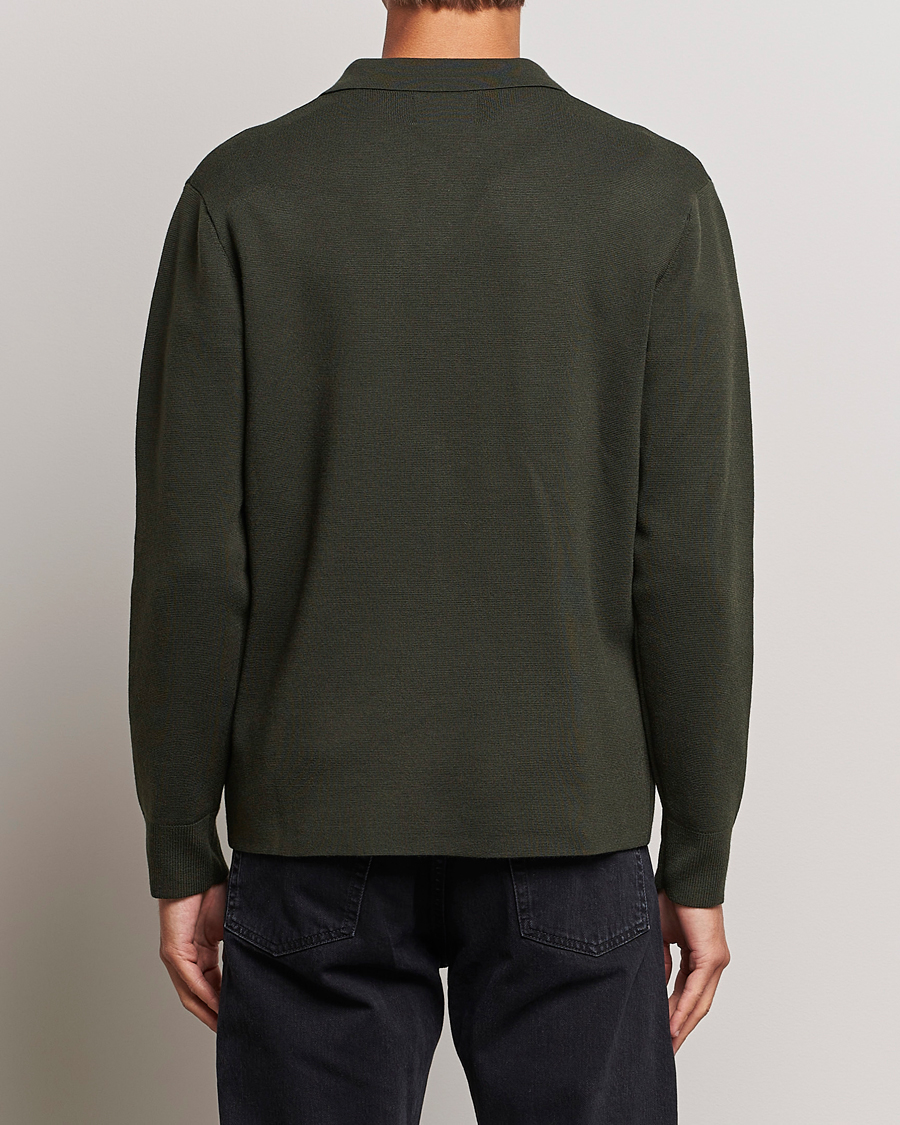 Herre | Gensere | NN07 | Harald Knitted Polo Dark Green