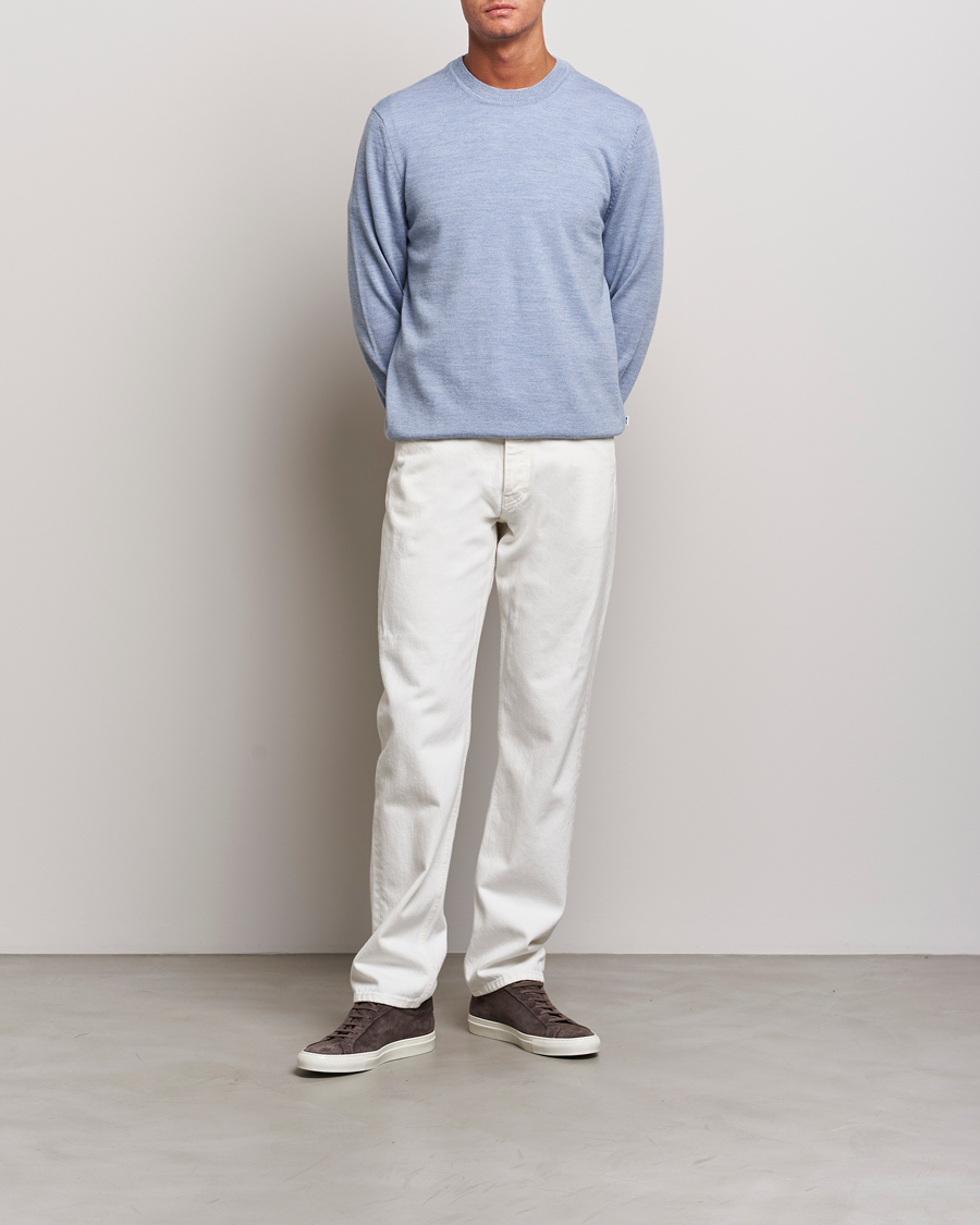 Herre | Gensere | NN07 | Ted Merino Crew Neck Pullover Tink Blue
