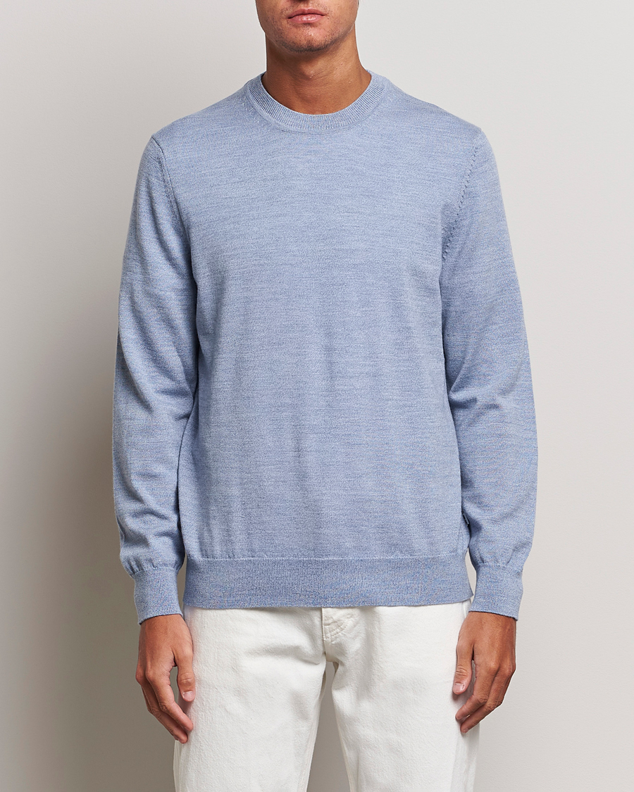 Herre | Gensere | NN07 | Ted Merino Crew Neck Pullover Tink Blue