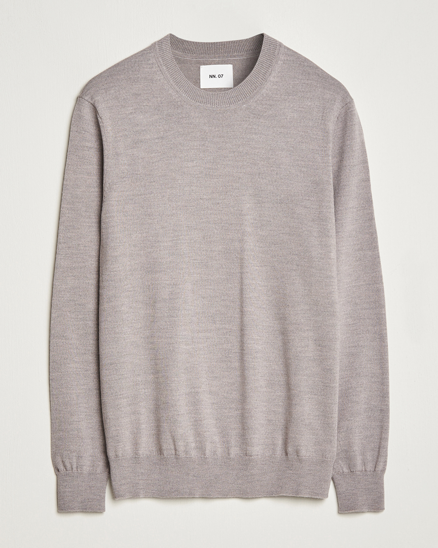 Herre | Gensere | NN07 | Ted Merino Crew Neck Pullover Stone Melange