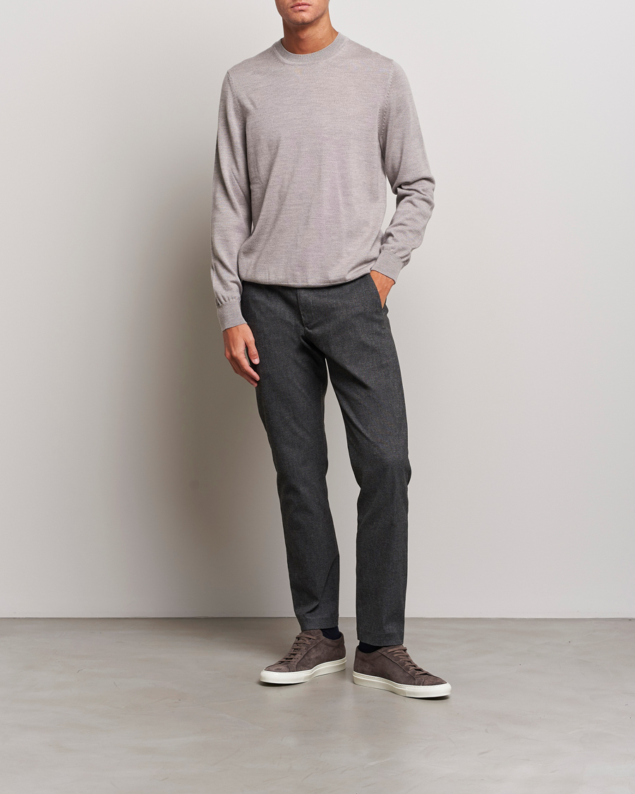 Herre | Gensere | NN07 | Ted Merino Crew Neck Pullover Stone Melange