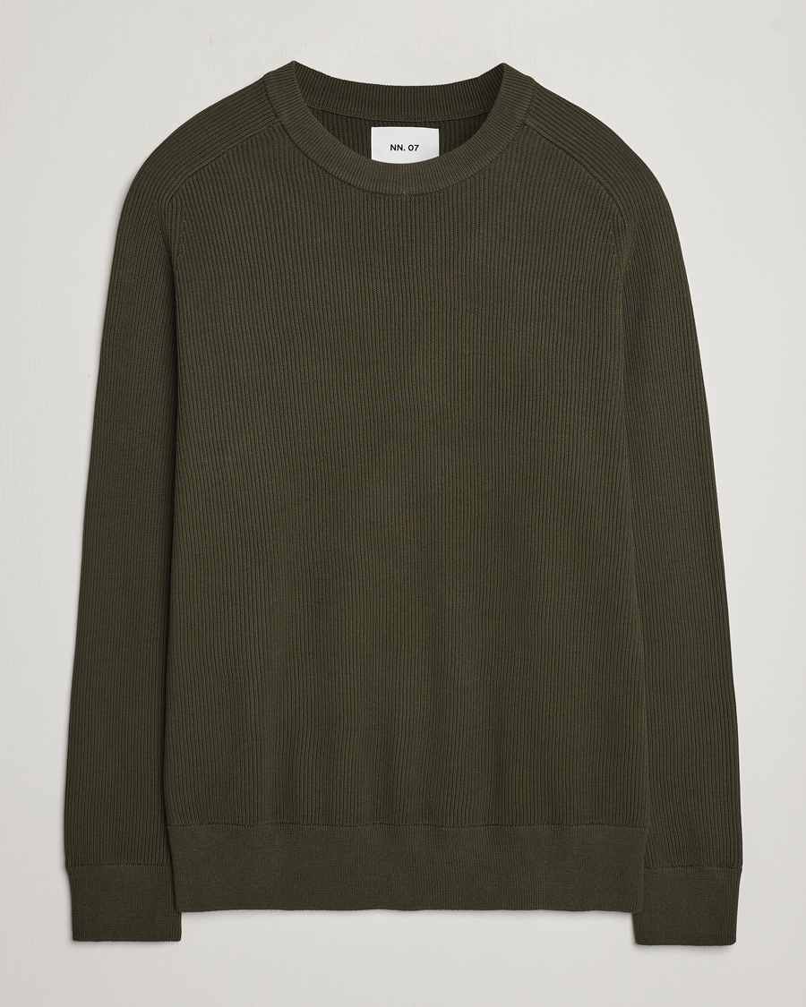 Herre |  | NN07 | Kevin Cotton Knitted Sweater Deep Green