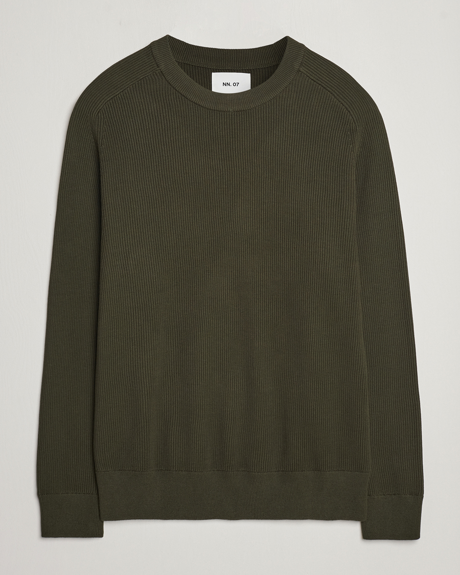Herre | Gensere | NN07 | Kevin Cotton Knitted Sweater Deep Green