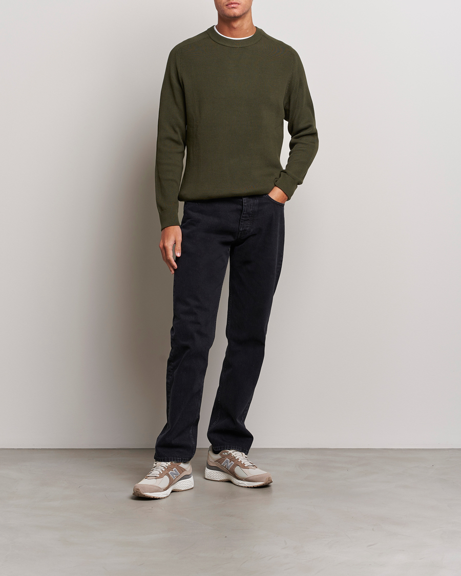 Herre | Gensere | NN07 | Kevin Cotton Knitted Sweater Deep Green