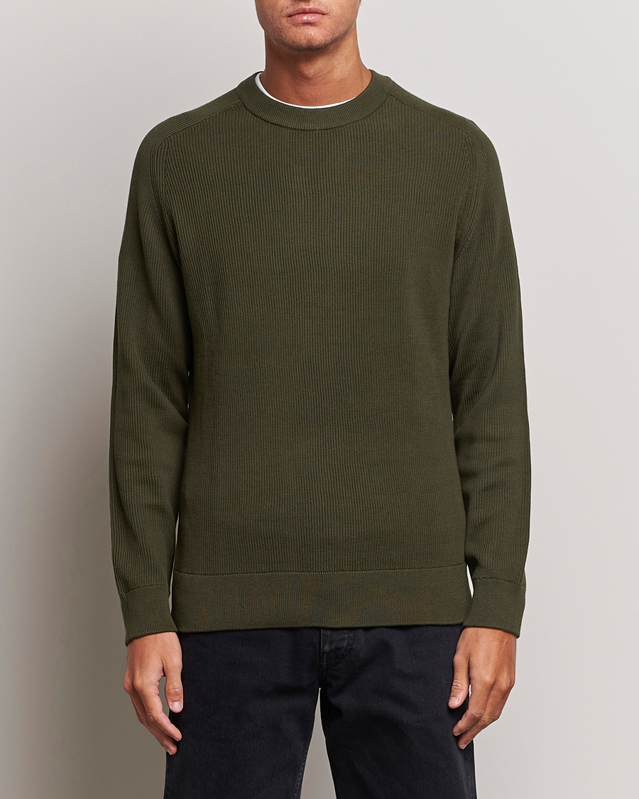 Herre | Gensere | NN07 | Kevin Cotton Knitted Sweater Deep Green