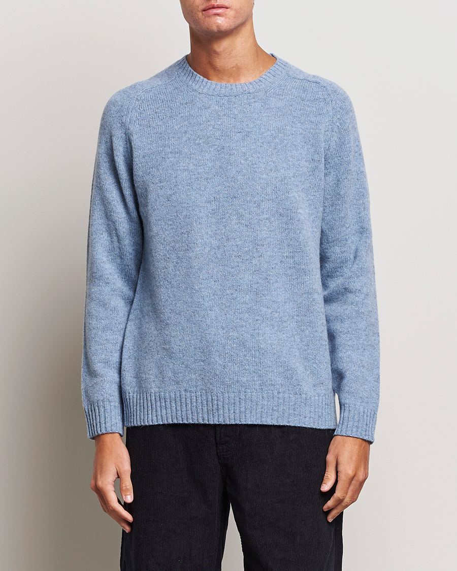 Herre |  | NN07 | Nathan Brushed Crew Neck Light Blue Melange