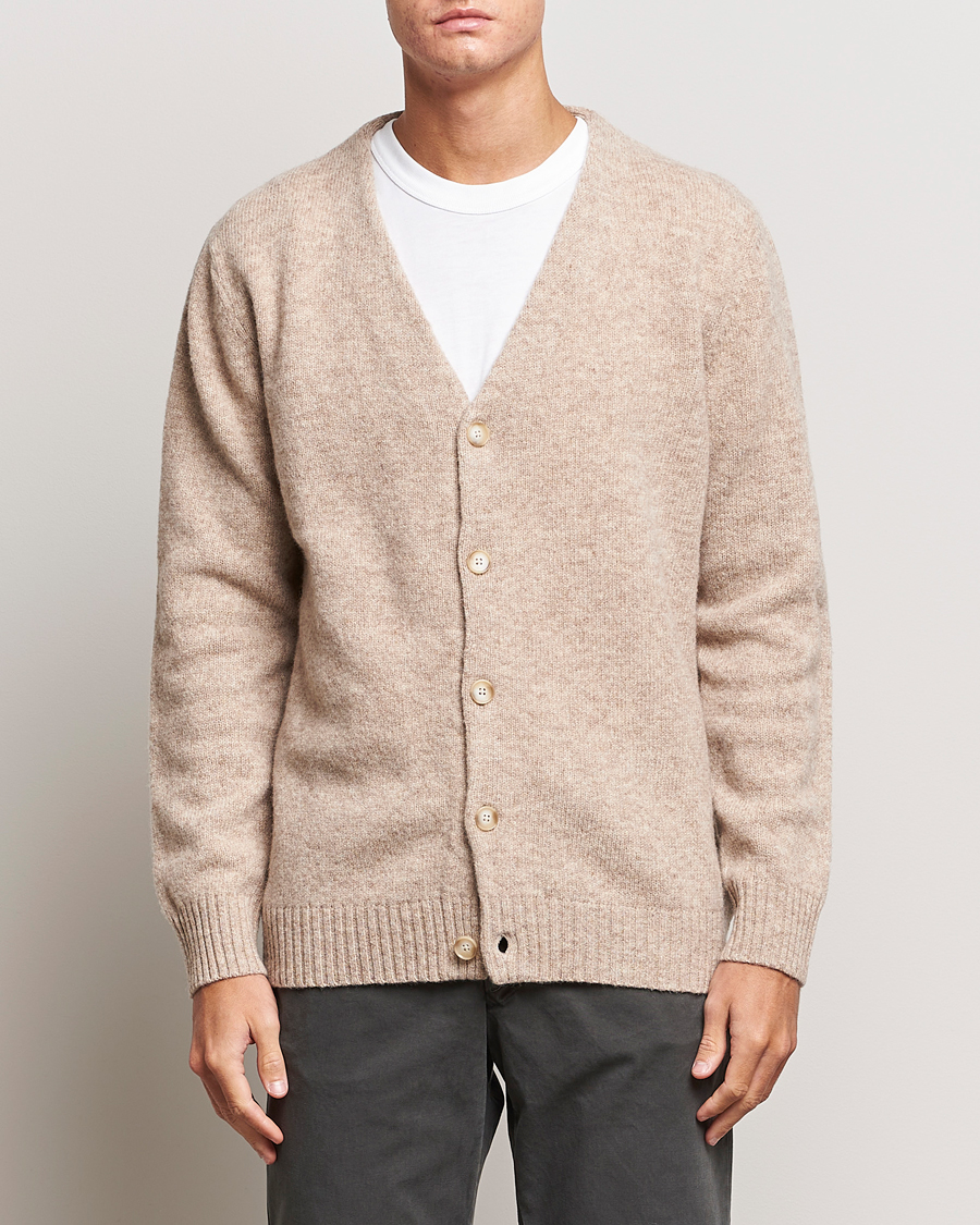 Herre | Gensere | NN07 | Nathan Brushed Cardigan Khaki Melange